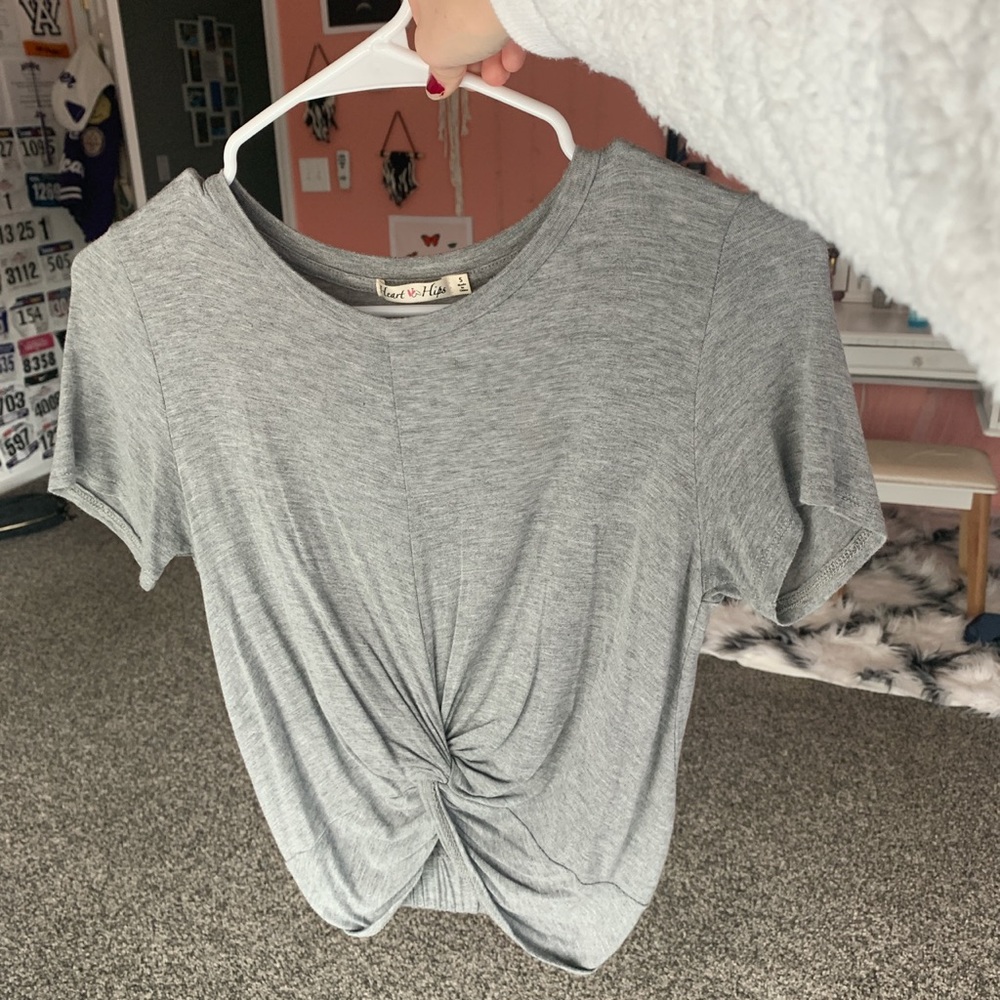 Grey crop top